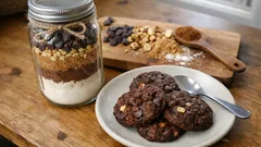 Směs na čokoládové sušenky ve sklenici: jedlý dárek, který stačí jen doplnit