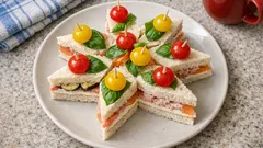 Stella di tramezzini: slavnostní hvězda ze sendvičů se 4 náplněmi bez pečení