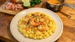 Rizoto s krevetami a šafránem: krémové bez smetany díky domácí bisque