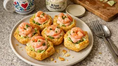 Krevetový koktejl v košíčcích z listového těsta: křupavý předkrm za pár minut