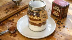 Směs na čokoládové sušenky ve sklenici: jedlý dárek, který stačí jen upéct