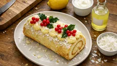 Citronové tronchetto di pandoro: sváteční roláda bez pečení, která drží tvar