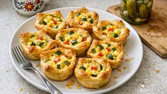 Křupavé košíčky z listového těsta se zeleninou: snadné pohoštění z horkovzdušné fritézy