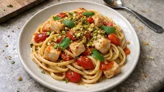 Linguine s mečounem a cherry rajčátky: rychlá středomořská večeře na pánvi