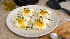 Uova in t-shirt: vejce z horkovzdušné fritézy hotová za 4 minuty